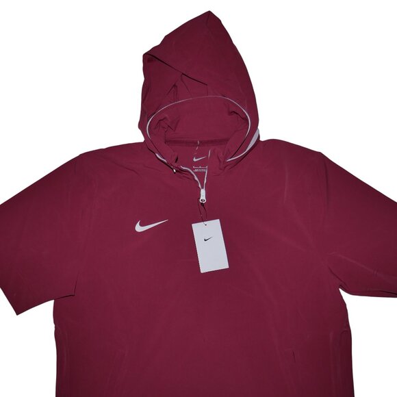 Nike Coaches Short Sleeve Jacket Men's Size M Water Repellent Dark Team Red NWT - Picture 3 of 10